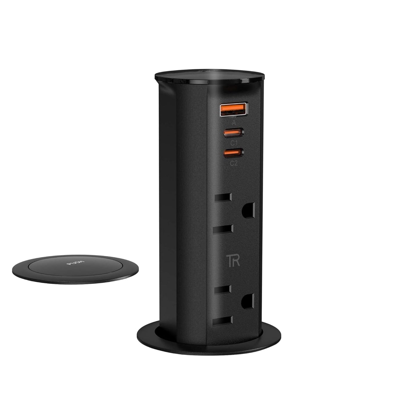 ANNQUAN 2 inch Space Saver Pop Up Outlet for Home Office Use