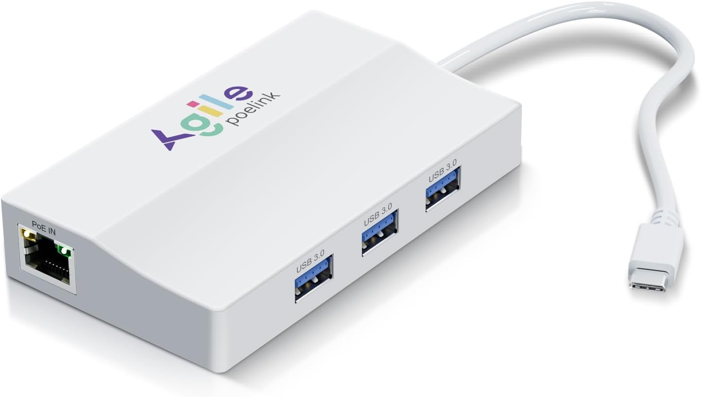 PoE to USB C Hub: 5 in 1 Multiport Adapter for Devices