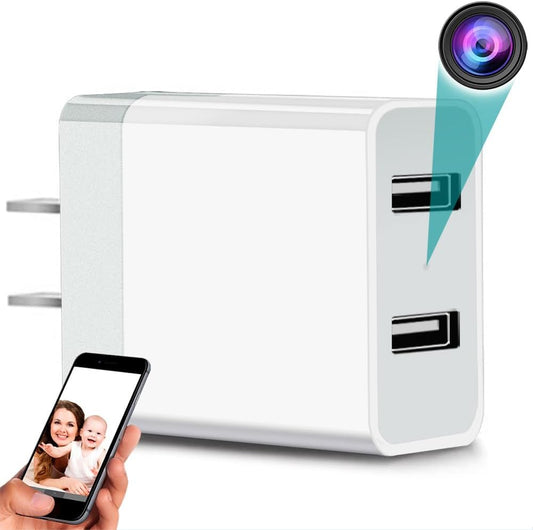 2025 Upgraded WiFi Nanny Cam Charger: HD Security Cam