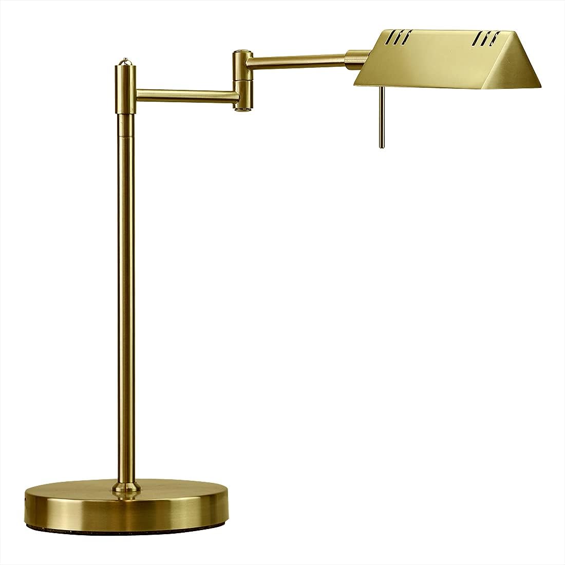 O'Bright Antique Brass LED Desk Lamp, Full Dimming, 360 Swing Arms