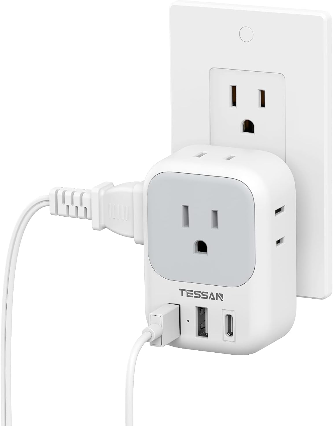 TESSAN USB Wall Charger: Compact Outlet Extender