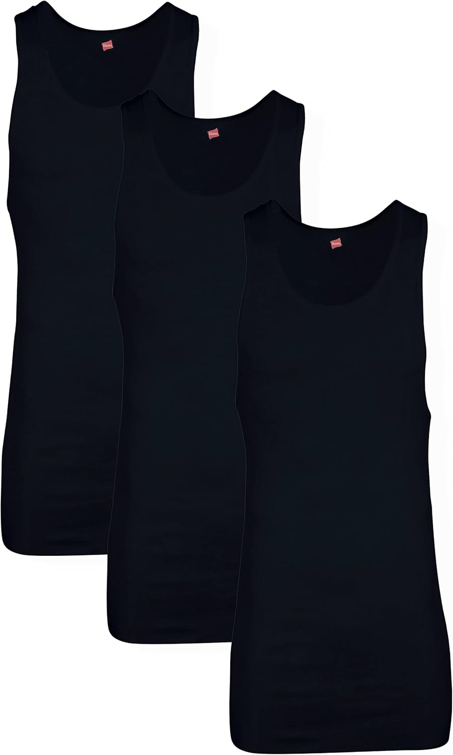 Hanes Mens Tagless Ribbed Undershirt Tall for Comfortable Fit
