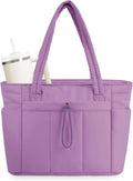 Puffer Tote Bag for Women with Cup Holder and 20L Capacity - Travel