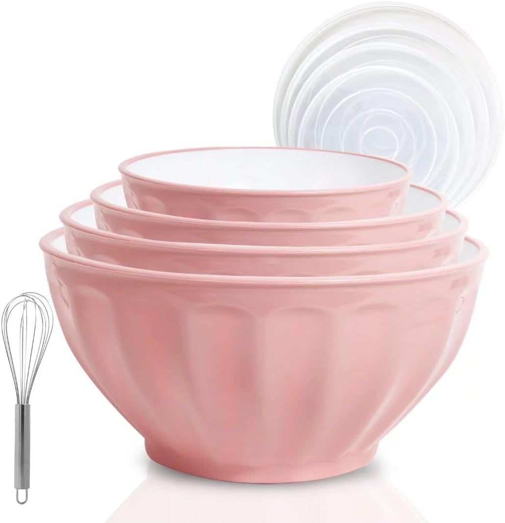 Mixing Bowls with Lids Set for Kitchen Prepping and Baking