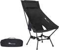 MOON LENCE Portable Camping Chair - Adjustable High Back Comfort