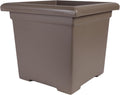 Accent Square Plant Pot w/Drainage - Durable Lightweight Square