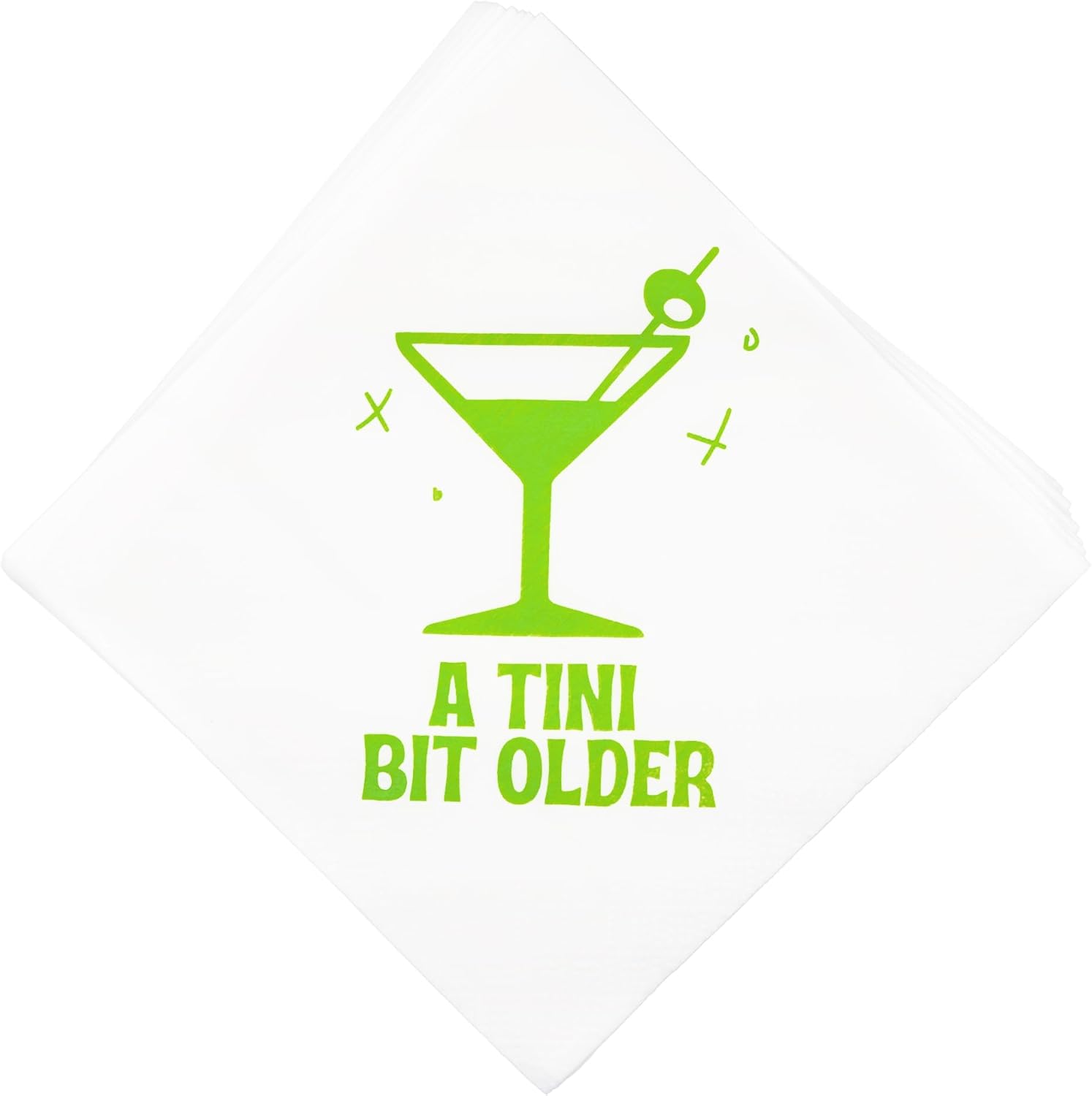 A Tini Bit Older Martini Birthday Napkins