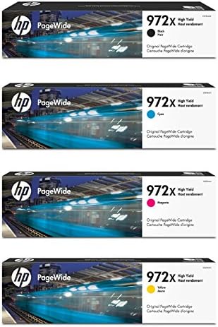 HP 972X Genuine PageWide Color and Black High Yield Toner Set