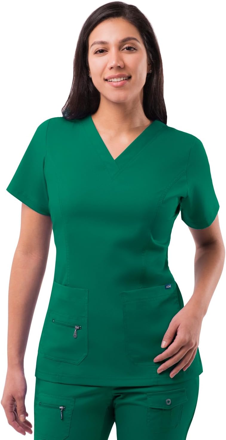 Adar Pro Scrubs for Women - Elevated V-Neck Top for Comfort