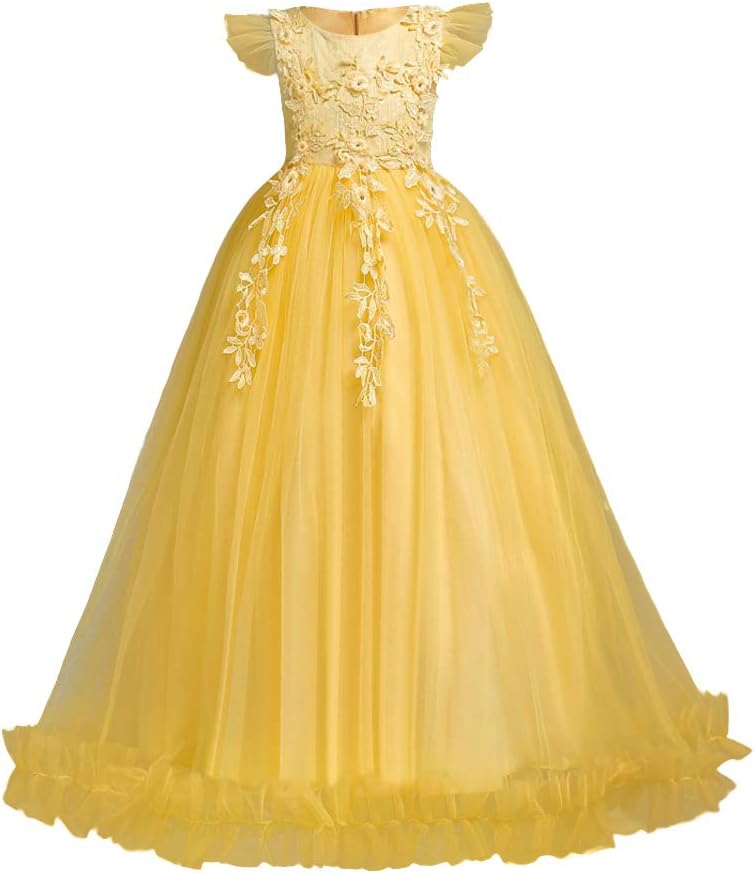 Flower Girls Maxi Dress for Weddings and Special Occasions