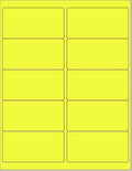 8.5 x 11 Neon High Light Fluorescent Labels 4 x 2 in - 1000 Pack