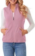 Fuinloth Women's Fleece Vest - Cozy Sleeveless Zip-Up with Pockets