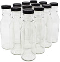 Clear Glass Beverage Bottles - Perfect for Juices and Sauces