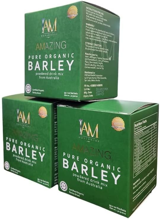 IAM Amazing Pure Organic Barley Powdered Drink Mix - 3 Boxes