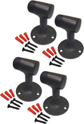 QCAA Solid Brass Door Stop 3ft Oil Rubbed Bronze 4 Pack - Durable