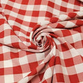 1in Checkered Gingham PolyPoplin Fabric by the Yard - 60 in Wide it