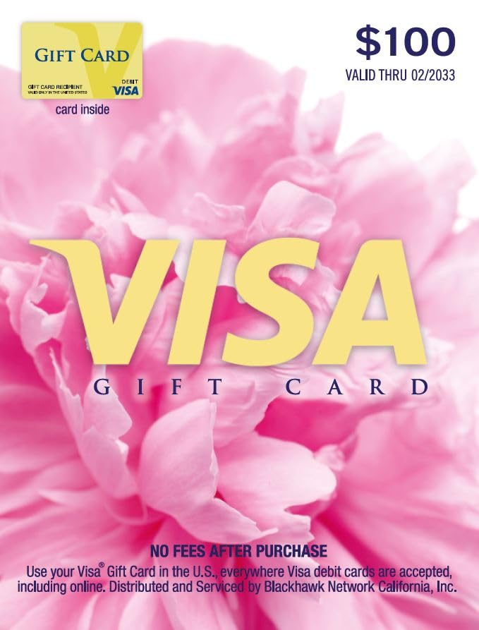 Visa $100 Gift Card - Perfect for Any Occasion with Fees