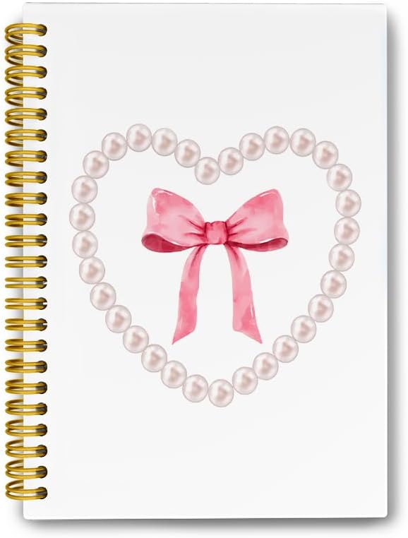 Pink Bow Spiral Journal for Trendy Teens