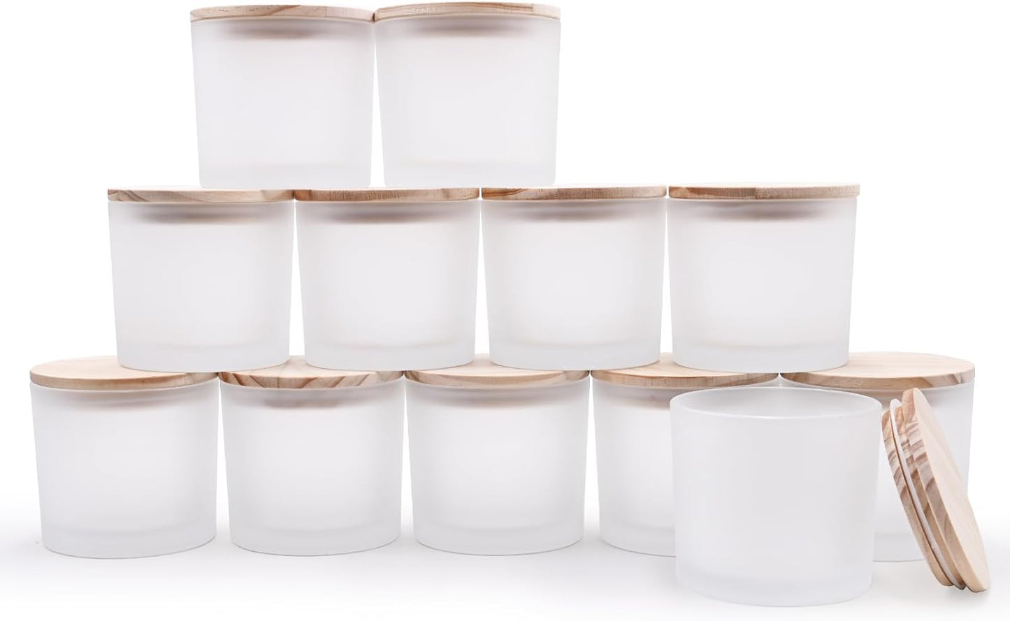 12 OZ Thick Candle Jars for Making Candles - 12 Pcs Set