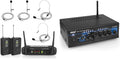 Pyle 2 Channel Wireless Microphone System with 2x120W Amp - Dual Mic