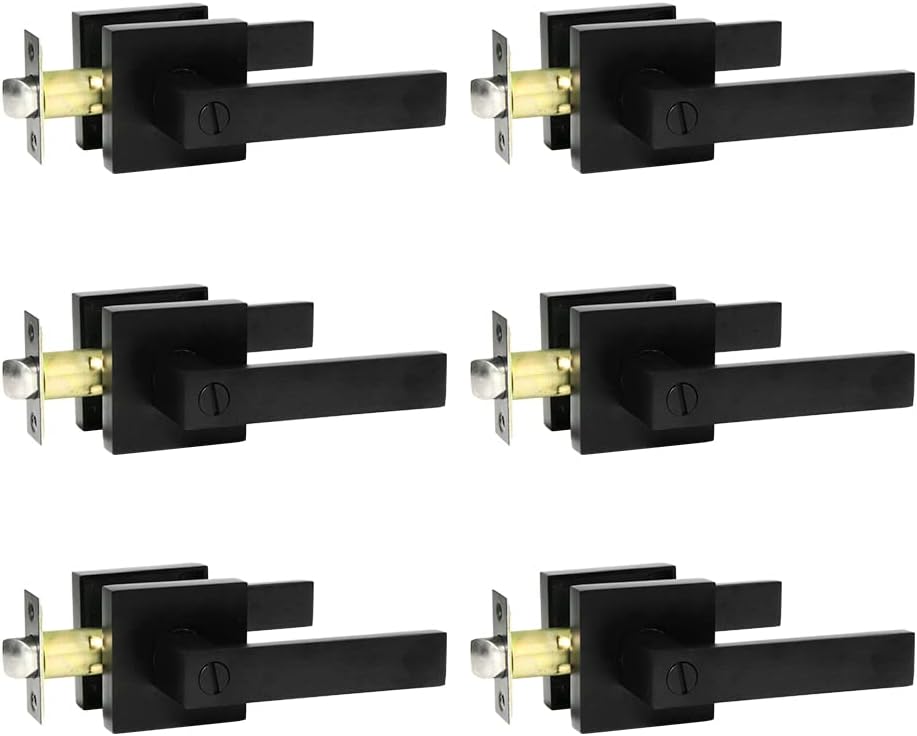 Matte Black Privacy Door Locksets for Bedroom and Bathroom Use