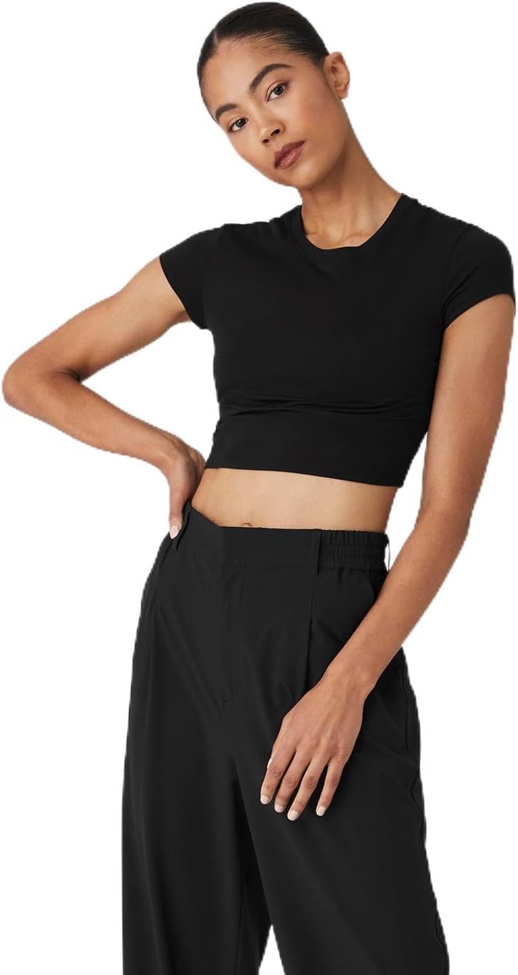 Alo Yoga Alosoft Crop Tee - Ultimate Comfort