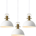 12 Inch Sandy White Farmhouse Pendant Lights for Kitchen Island