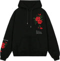 Men's Graphic Hoodies Floral Letter Print Oversized Pullover - Casual