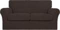 Easy-Going 3 Piece Stretch Couch Cover for Loveseat - Pet Friendly Fit