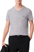 Orange V-Neck Top - Soft Pima Cotton Classic Fit Lacoste