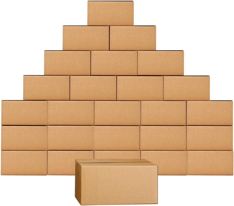 Sturdy 11 x 6 x 6 Shipping Boxes for Small Items - 25 Pack