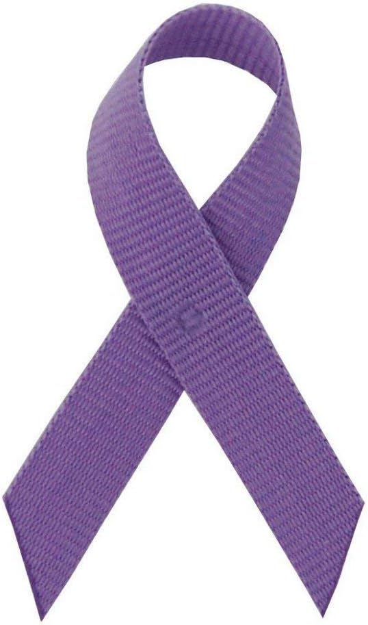 Support USA 125 Lavender Grosgrain Awareness Ribbons with Pins