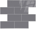 Effortless Elegance 10 Sheet Peel and Stick Backsplash - Gray Subway