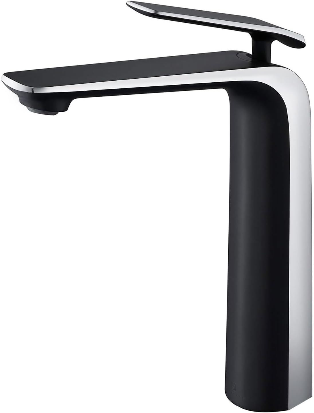 TOCALOCA Tall Bathroom Basin Faucet in Matte Black and Chrome