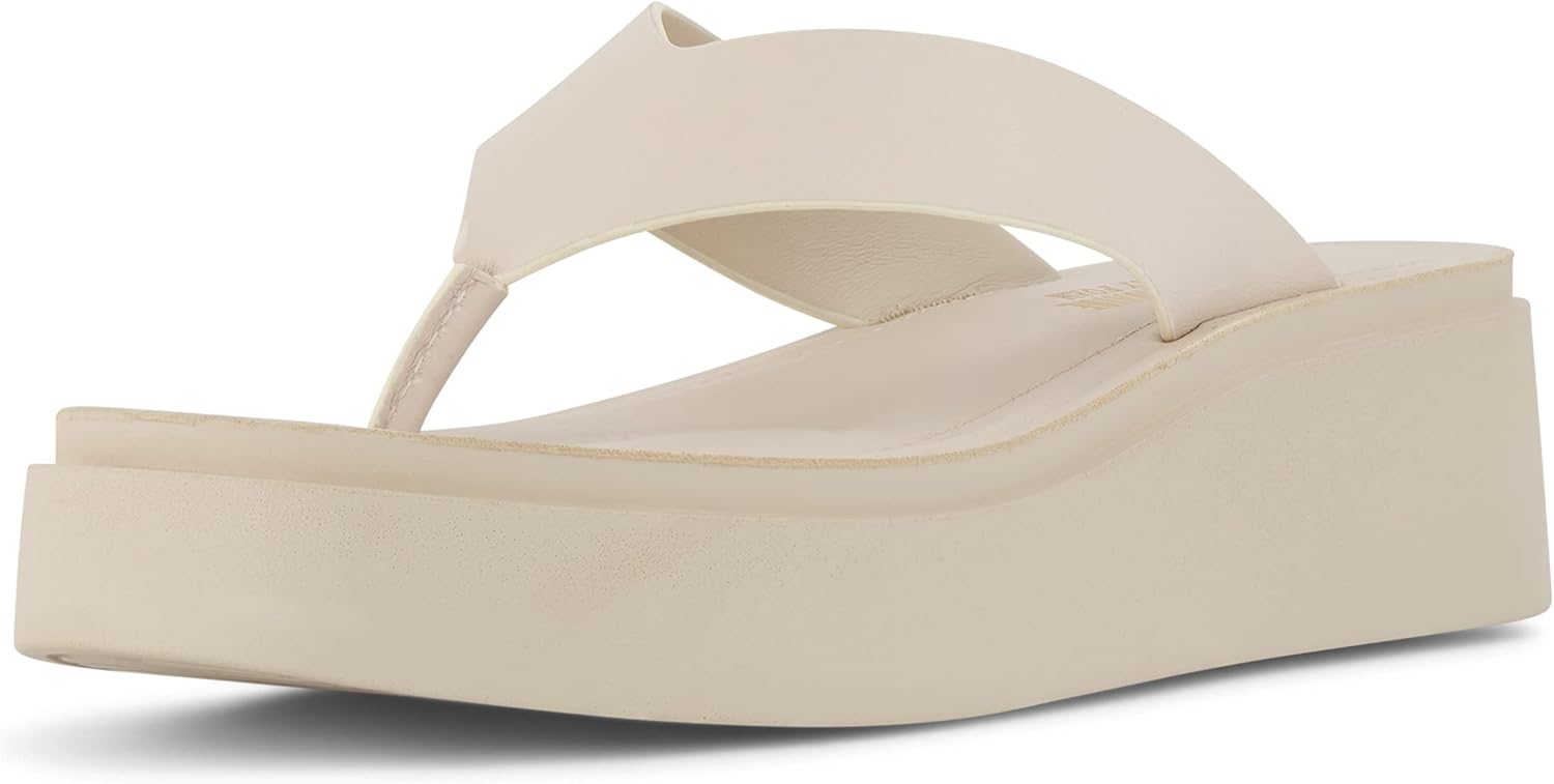 CUSHIONAIRE Women's Pippin Thong Platform Sandal with Memory Foam