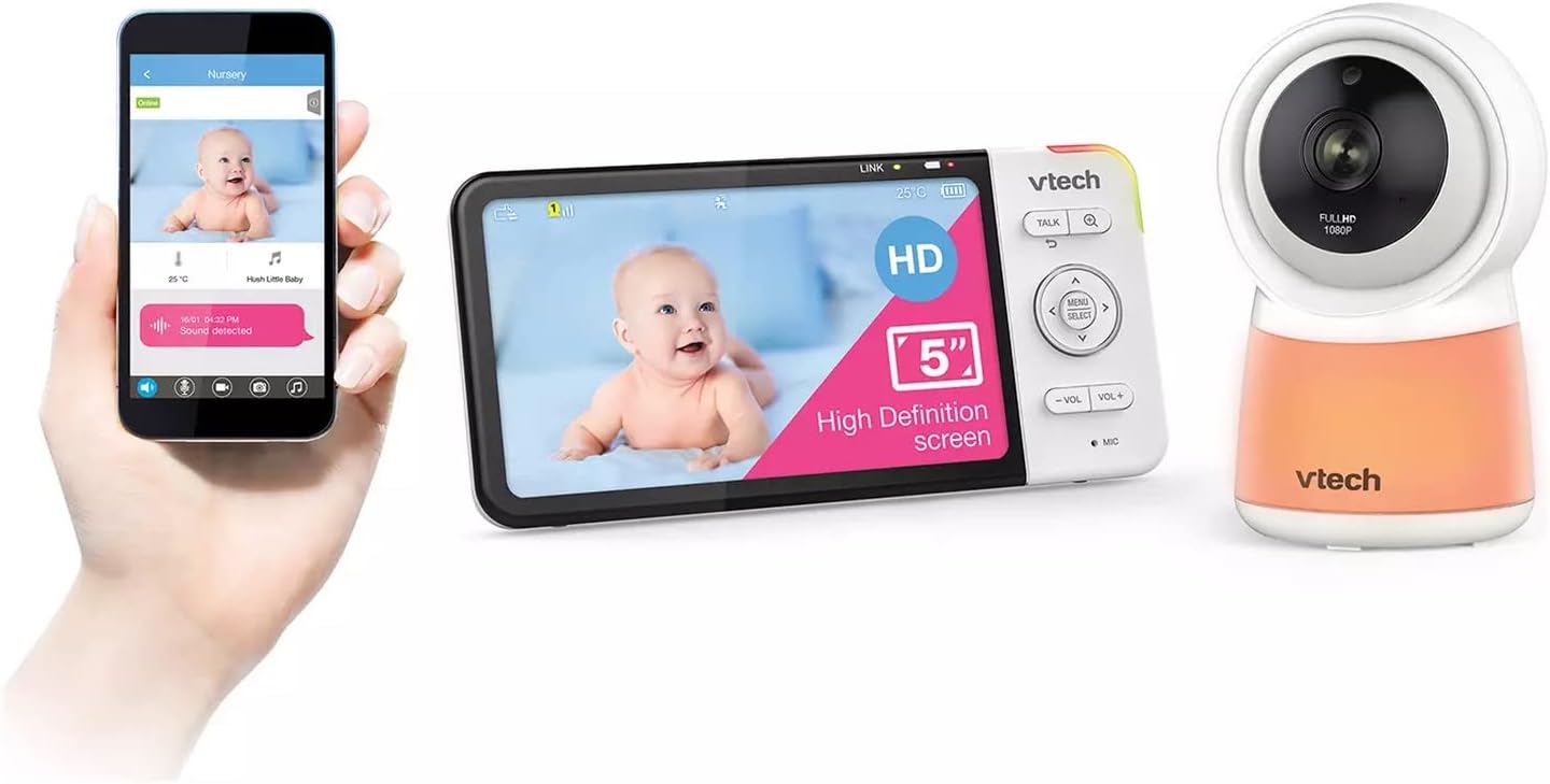 VTech Smart Wi-Fi Baby Monitor - Remote Access & Night-Light