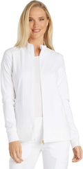 Cherokee Scrub Jacket for Women with Zip Front - Lightweight 4-Way