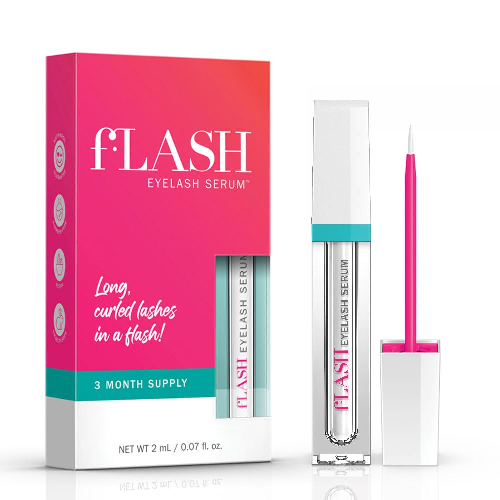 fLASH Eyelash Serum for Long, Curled Natural Lashes - 2mL