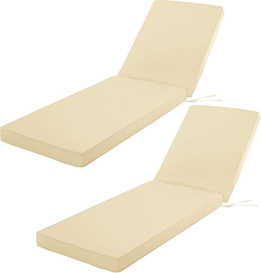 Outdoor Chaise Lounge Cushion Set of 2 for Patio Furniture