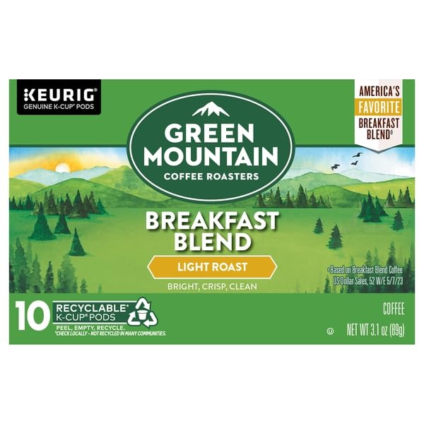 Green Mountain Breakfast Blend K-Cup Pods - Energizing Start!