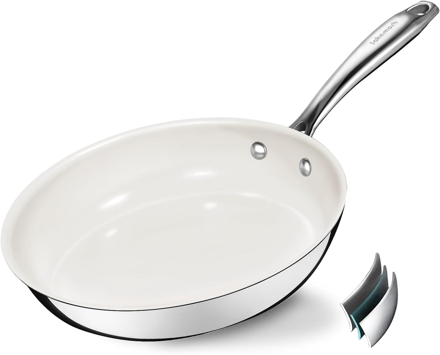 9.5 Inch Nonstick Ceramic Frying Pan for Effortless Cooking