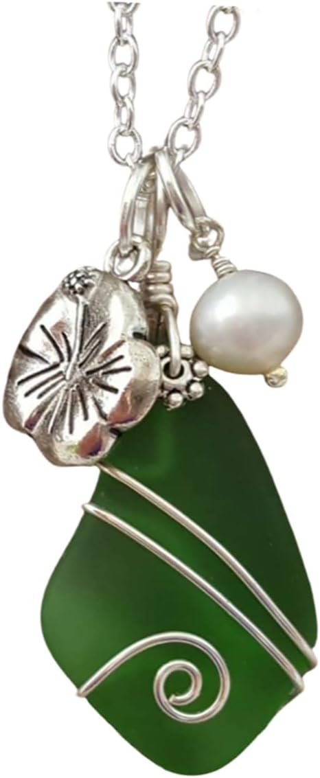 Yinahawaii Sea Glass Necklace - Unique Hawaiian Jewelry Gift