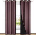 NICETOWN Full Shade Curtain Panels 37in x 80in - Thermal Blackout Pair
