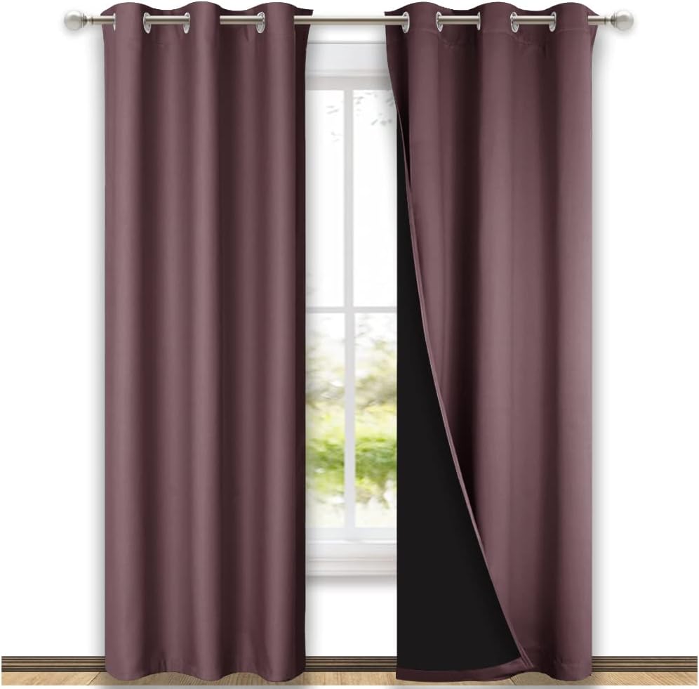 NICETOWN Full Shade Curtain Panels for Energy Efficiency Living Room