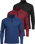 Men's 3-Pack Dry-Fit Quarter Zip Performance Pullover - Big & Tall