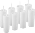 20oz Skinny Tumblers Bulk 8 Pack - Matte Pastel Reusable Cups