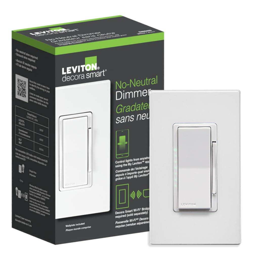 Leviton No-Neutral Smart Dimmer Switch for Easy Home Automation