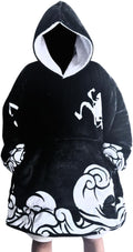 CROWN Anime Hooded Blanket - Cozy Wearable Comfort