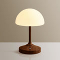 Mushroom Lamp Table Lamp Walnut Cordless Rechargeable - Waterproof