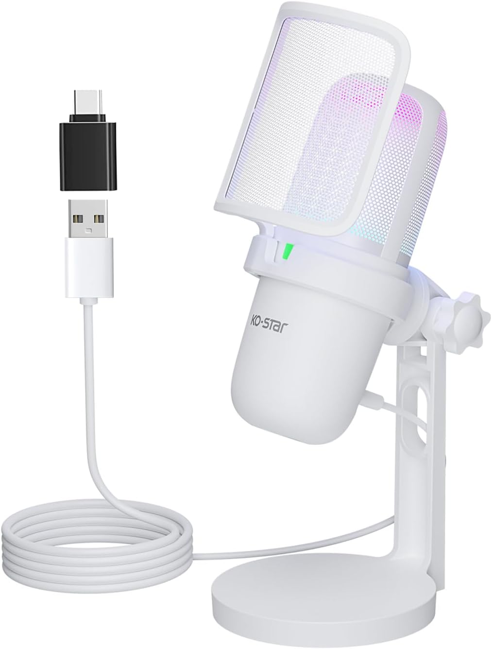 RGB USB Gaming Microphone with Quick Mute - Ko-Star